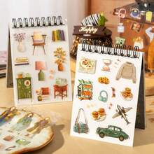 20pcs/Pack Vintage Travel & Baking Life Theme Stickers, Suitable For Decorating Cards, Frames, Laptops, Phone Cases, Cups, Magazines, Pencil Cases, Luggage, Desktops And School Supplies - A - View 6