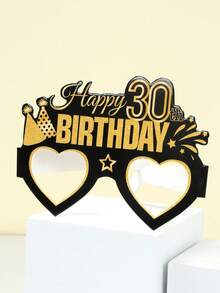 8个黑色金色30岁生日派对纸杯，30岁生日快乐派对拍照道具纸杯，黑色金色30岁生日装饰纸质派对面具，30岁生日派对用品，生日庆祝派对眼镜，生日派对，派对配件，黑色金色30岁生日派对装饰，生日礼物，派对小礼品 - 30 YEARS - 查看 10
