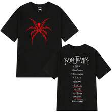 CazzuS Nena Trampa 2025 Fashion Print T-Shirt Men Women Hip Hop T Shirt Loose Cotton Short Sleeve Ove - 黑色 - 查看 1