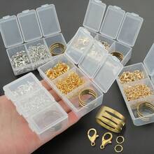 351 قطعة/علبة مجموعة صنع المجوهرات DIY، تشمل 50 قفل سحاب، 300 حلقة قفز، 1 قياس خاتم، مناسبة للخرز، تشطيب قلادة الخرزة، وصلات سوار وقلادة، مجوهرات يدوية، خرز فاصل، حلقات قفز مفتوحة 5 مم، حلقات منفردة مستديرة، حلقات مفتوحة للأقراط، حلقات مغلقة لسير الهاتف والمفاتيح، لوازم صنع المجوهرات - مجموعة ملحقات (351 قطعة) / علبة - مشاهدة 6