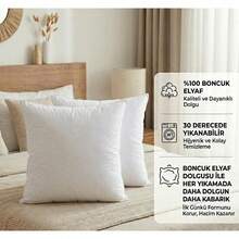 Soft & Comfortable Pillow | Premium Pillow Made In Turkey 40*40 1 I 2 I 4 Pieces - White - View 2