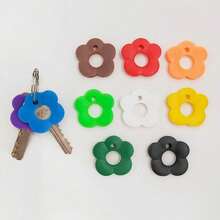 1.18" Colorful Flower Design Retractable Soft Silicone Keychain, Cute Keyring For Home, Office, Daily Use And Holiday Gifts - Multicolor - View 11