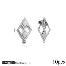 4/6/10 Stainless Steel Bohemian Leaves, Flower Shaped Earrings DIY Geometric Earring Base For Jewelry Making Suitable For Women To Wear - Earrings - View 11