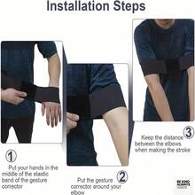 1/2 Pack Golf Swing Training Aid Arm Band Trainer, Posture Correction Aids For Men Women Golfer Beginner C37Q - Blue - View 12
