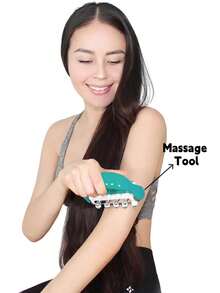 1 chiếc máy mát xa cầm tay mini bằng nhựa dùng tại nhà, dùng để mát xa tay, cổ, chân, giúp giải phóng mỡ, cơ bắp, mô liên kết, trị liệu mô sâu, thư giãn hệ bạch huyết. - Nhiều màu - Xem 5