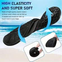 New Beach Shoes, Anti-Slip Water Socks, Breathable Running Shoes, Soft Bottom Diving Shoes, Unisex For Water Park, Anti-Cut Snorkeling Shoes - Black - View 7