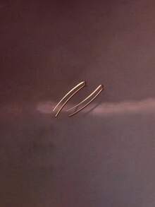 BALMORA 1对超薄简约S925纯银迷你U形耳环，奢华个性化设计耳环，女士礼物 - 玫瑰金 - 查看 4