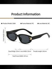 AINII 2pcs European And American Retro Style Square Frame Fashionable Glasses, Casual And Versatile, Suitable For Street Photography, Hiking, Fishing - Multicolor - View 5