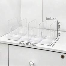 1 cái vách ngăn túi nhựa trong suốt, kệ đựng đồ trong tủ quần áo bằng acrylic, giá đựng túi xách, giá đựng ví trong suốt - Trong sáng - Xem 8