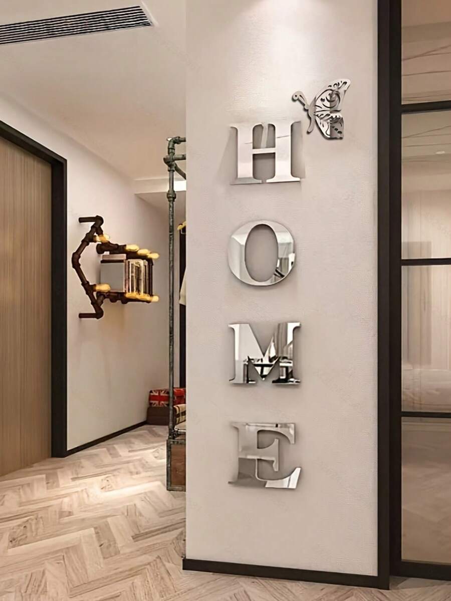 1 Set Removable Butterfly Mirror Wall Stickers, Shiny Acrylic Butterfly Wall Decals For Home, Suitable For Backdrop, Bedroom, Bathroom, Public Places, Ideal Wall Decor, Easy To Use Mirror Wall Stickers