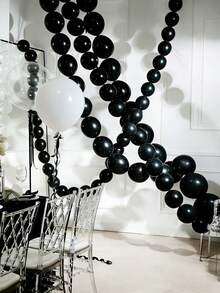 40 Stücke schwarzes Verbindungsballonset, geeignet zum Erstellen einer Ballonwand, Herzbögen, Ballonschwänze, verwendbar für Hochzeit, Geburtstag, Willkommensparty, Valentinstag, Heiratsantrag und Jahrestags-Dekoration, Bridal-Shower, Junggesellinnenabschied - Verschiedenfarbig - Übersicht 5
