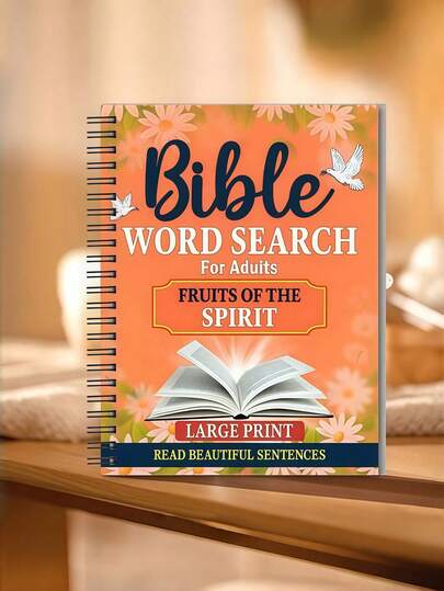 1PC Bible Themed Character Book, Containing Search Terms And Rich And Diverse Content. This Set Of Faith Based Puzzle Games For Adults Includes Inspiring Words And Large Font Puzzles. The Book Contains Biblical Verses, Which Are Very Suitable For Relaxing And Relieving Stress