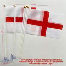 A Set Of United Kingdom, Great Britain And Northern Ireland Handheld Flags, A Set United Kingdom/England/Scotland/Wales/Northern Ireland Handheld Flags, Made Of Polyester, Perfect For Party And Festival Celebrations - A - View 14