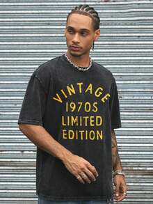 Mens Vintage 1970s Limited Edition T Shirt Funny Cool 1970 Theme Classic Tee For Guys Mens Funny T Shirts Cool Vintage Fashion T-Shirt Gift Classic Menswear Funny Vintage Short Sleeve Novelty Tees, Perfect For Outdoor, Sports, Daily, Party, Y2K, Old Rock & Grunge – Great Gift For Boyfriend,Unisex T Shirt ,Men Shirt,Women T Shirt - 黑色 - 查看 11