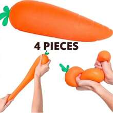 Toymendous Squishy Carrot – Jumbo 13cm Inch Squishy Vegetable | Giant Stress Relief Toy | Fidget Sensory Food Fun For Adults Party Toys, Party Gifts, Party Props, Relieving Physical Fatigue And Stress - Đồ chơi tiệc tùng - Xem 7