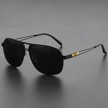 1 Paar neue Herren-Sonnenbrillen mit polarisierten Gläsern, klassischer Hohldesign-Rahmen mit Adlerflügel-Motiv, Fahr- und Sonnenschutzbrille, Großhandel - Verschiedenfarbig - Übersicht 12