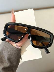 New Minimalist Versatile Retro High-End Punk Large Frame High-Quality Casual Decorative Glasses For Couples - Multicolor - View 5