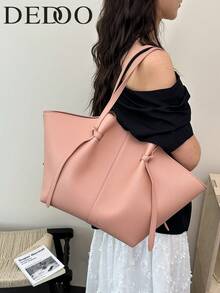 Women's Fashion Shoulder Bag, Crossbody Handbag, Multi-Functional Special Edition, Elegant Design, Large Capacity, Durable, Lightweight, Suitable For Work, Travel, Business, Can Fit Cosmetics - Pink - View 7