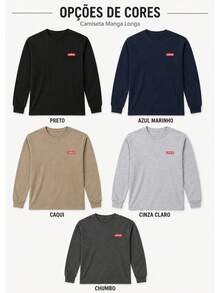 Men's Long-Sleeved Basic T-Shirt, Premium Cotton, Casual Style And Comfort For Everyday Wear. - màu đen - Xem 10