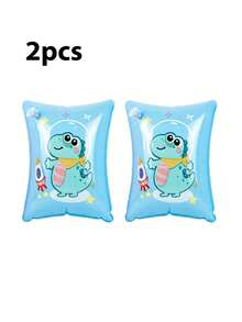 2 chiếc phao tay hình cá mập và khủng long hoạt hình cho trẻ em, phao tay bơi dày dặn với hai ngăn khí, dụng cụ an toàn cho người mới học bơi, vật dụng cần thiết khi chơi ở hồ bơi và dưới nước. - Nhiều màu - Xem 7