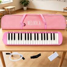 37-Key Accordion With Mouthpiece, Air Piano Keyboard Musical Instrument, Comes With Carrying Bag - Multicolor - View 7