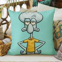 SpongeBob SquarePants 1/4 Fundas de almohada cuadradas con diseño de Bob Esponja - Decoración moderna para automóviles, con cremallera, material 100% poliéster, fundas de cojín decorativas para todo el año - Adecuadas para sala de estar, dormitorio, oficina - Regalo perfecto para entusiastas de los automóviles (Funda de almohada, Cojín) - B - Ver 11