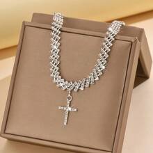 A Stylish And Luxurious Rhinestone Cross Anklet, Perfect For Women To Wear On Casual Outings, Vacations, Beach Parties, And Dates.It Is An Ideal Gift For Birthdays And Valentine's Day. - Vàng - Xem 8