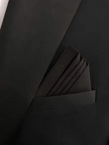 1件纯色涤纶（聚酯纤维）男士宽松口袋巾，直插式设计，无需折叠，正式配饰，毕业礼物 - 彩色 - 查看 4