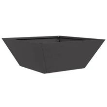vidaXL Garten-Pflanzgefäß 5 pcs Schwarz 40 x 40 x 15 cm - A - Übersicht 5