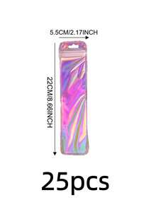 50pcs/100pcs Premium Jewelry Packaging Bags, Laser Bags, Self-Seal Plastic Bags, Holographic Foil Bags For Toys, Cables, Jewelry, Travel Accessories, Gift Packaging - Multicolor - View 22