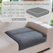 1 vỏ đệm ghế sofa co giãn Jacquard, kiểu dáng tối giản hiện đại, chống trượt, phù hợp với sofa hình chữ L và sofa 1/2/3/4 chỗ ngồi, dùng được cả bốn mùa - Màu xám đen - Xem 11