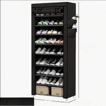 Rastrelliere per scarpe pieghevoli - 10 strati - nero - Visualizzare 2