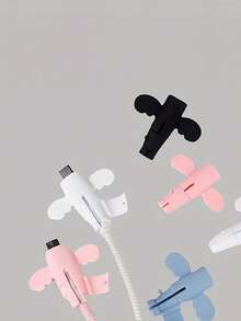 5/1pc Angel Shaped Data Cable Protector, Anti-Breaking Phone Charging Cable Sleeve, Suitable For Smartphones, Tablets, E-Readers, Cameras, Etc. (Does Not Include Electronic Products, Only For Phone Chargers) - Multicolor - View 6
