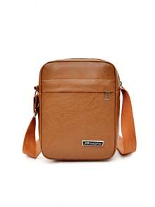 1pc Solid Color PU Fabric Zipper Closure Fashionable Casual Minimalist Backpack, Suitable For Men's Daily Commute, Work, Business Travel - Multicolor - View 13