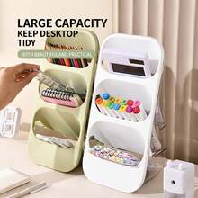 Hộp đựng nhiều ngăn, hộp đựng đồ trang điểm, hộp để bàn, giá đựng bút dọc, hộp trưng bày trong suốt, thích hợp để đựng mỹ phẩm, đũa, dao kéo, bút dạ. - mảnh đơn - Xem 3