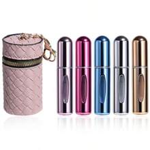 Mini Refillable Perfume Portable Atomizer Bottle 5PCS Travel Size Spray Refillable Refill Bottle 5 Ml With Travel And Outgoing Bag - 銀色 粉紅色 紅色 紫色 金色 - 查看 2