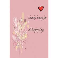 Thanks Honey For All Happy Days: Cute Alternative Greeting Card/ Notebook. - como en la imagen - Ver 2