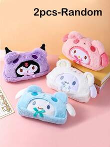 SANRIO Hello Kitty毛绒铅笔盒 - 可爱柔软的化妆包和文具袋，适合女孩 - 毛絨款-新款 - 查看 11