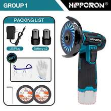 Cordless Brush Angle Grinder Kit 12V, Ginding Disc 3 Inch, Lightweight Angle Grinder Tool With 2PCS 1300mAh Battery - 黑色 - 查看 9