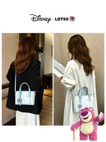 Disney 迪士尼吊坠印花手提袋 - 卡通图案单肩包，休闲时尚手提包，生日礼物 - 彩色 - 查看 11