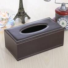 PU Leather Tissue Box Cover, Modern Square Tissue Dispenser Suitable For Bathroom Vanity, Bedside Table, Bedroom Desk, Etc. - Multicolor - View 2