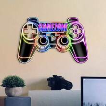 American Cross-Border Gaming Esports Bedroom Wall-Mounted Game Controller Decor Wooden Hollow Wall Plaque - Multicolor - View 6
