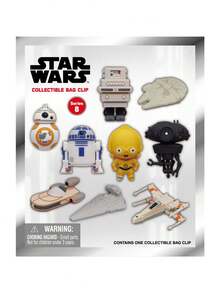 StarWars 1 chiếc kẹp túi Star Wars chính hãng, được cấp phép ngẫu nhiên, hình nhân vật Darth Vader, Stormtrooper, Grogu trong túi bí ẩn, mô hình 3D sưu tầm, vật trang trí để bàn cho nhà cửa, văn phòng, bộ sưu tập dành cho người hâm mộ phim, quà tặng ngày lễ. - trắng - Xem 3