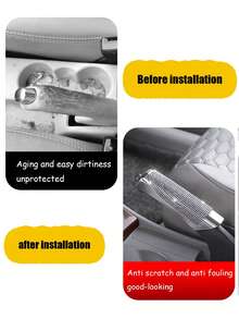 1pc Sparkling Rhinestone Handbrake Cover, Suitable For Universal Car Handbrake, Scratch-Resistant Crystal Embedded Car Interior Accessory, Applicable For Women's Universal Car Handbrake, Non-Slip Durable Handbrake Protective Cover, Fit For Manual Transmission Vehicles, Car Interior Accessory - A - View 4