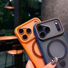 Ốp lưng điện thoại dạng vòng xoay 360° tối giản, tương thích với iPhone 17 Air 16 15 14 13 Pro Max Plus 12 11, hỗ trợ sạc không dây. - Xám - Xem 6