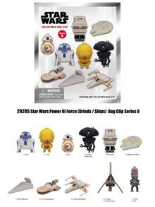 StarWars 1 chiếc kẹp túi Star Wars chính hãng, được cấp phép ngẫu nhiên, hình nhân vật Darth Vader, Stormtrooper, Grogu trong túi bí ẩn, mô hình 3D sưu tầm, vật trang trí để bàn cho nhà cửa, văn phòng, bộ sưu tập dành cho người hâm mộ phim, quà tặng ngày lễ. - trắng - Xem 6