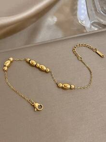 1 pieza Pulsera ajustable de cadena de serpiente con cuentas pavimentadas de circonita chapada en oro, joyería de acero inoxidable, para uso diario de mujeres, citas, fiestas, reuniones, vacaciones de verano en la playa, días festivos, regalo del Día de San Valentín, regalos para mamá, estilo bohemio, temporada de bodas, damas de honor, aniversario, día del festival, Pascua - Multicolor - Ver 11