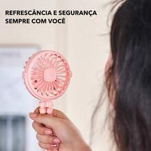 Mini Ventilador Polvo Portátil USB, Dobrável, de Mão e Mesa, com Pernas Flexíveis para Carrinho de Bebê, Berço e Viagem - Portátil - Visão 3