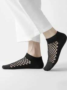 Men's Breathable Mesh Ankle Socks, Korean Style Low Cut Invisible Socks, Thin Summer Socks - Multicolor - View 9