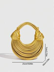 Golden Noodle Bag 2026 新款手工编织打结手提晚宴包 - 彩色 - 查看 11